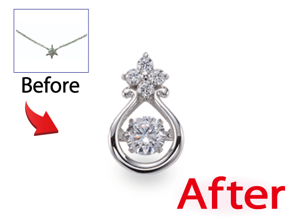 ダイヤが揺れる！ダンシングストーンペンダントへのリフォーム  