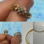 腕が薄い18金リング